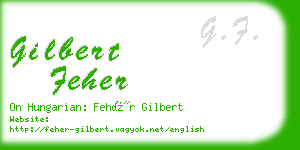 gilbert feher business card